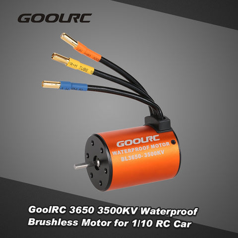 GoolRC 3650 3500KV Waterproof Brushless Motor for 1/10 RC Car HSP 94123 HuanQi 727 FS Racing 53625/53632